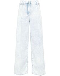 Peserico - High Waist Jeans Met Logopatch - Lyst