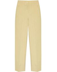 Ganni - High-Waisted Striped Trousers - Lyst