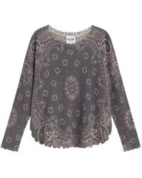 Kujten - Cashmere Bandana Print Sweater - Lyst