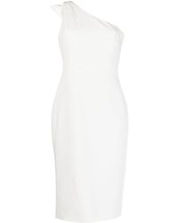 Marchesa - Bow-detail One-shoulder Midi Dress - Lyst