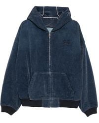 Alexander Wang - Logo-Embroidered Hooded Denim Jacket - Lyst