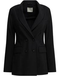 Circolo 1901 - Double-Breasted Peaked-Lapels Coat - Lyst