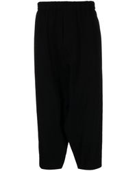 COMME DES GARÇON BLACK - Cropped Wool Trousers - Lyst