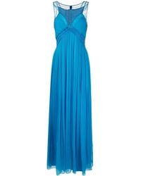 Alberta Ferretti - Cornely-Embroidered Silk Maxi Dress - Lyst