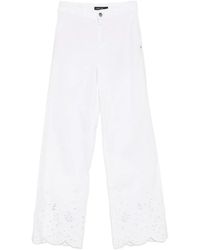 Marc Cain - Scalloped-Hem Straight Jeans - Lyst