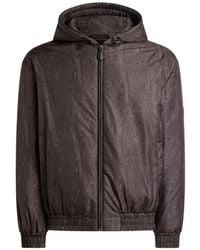 Etro - Padded Bomber Jacket With Hood And Arnica Motif - Lyst