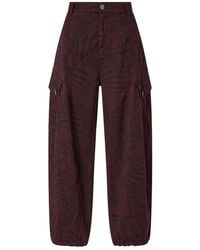 Pinko - Animal-Print Cargo Pants - Lyst