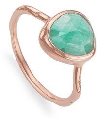 Monica Vinader 'RP Siren' Ring mit Amazonit - Blau