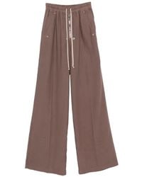 Rick Owens - Drawstring-Waist Wide-Leg Trousers - Lyst