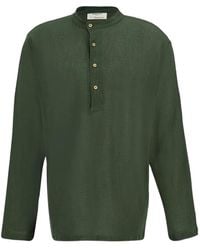 SPIRITUM TULUM - Button-Down Overhemd Van Katoen-Gaas - Lyst
