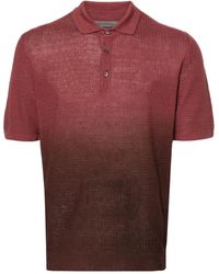 Corneliani - Ribbed-knit Polo Shirt - Lyst