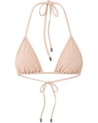 Philipp Plein - Embroidered Triangle Bikini Top - Lyst