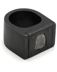 Parts Of 4 - Bague Plate Single Sertie De Diamants - Lyst