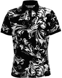 Versace Jeans Couture - Baroque-Print Polo Shirt - Lyst
