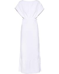 Miu Miu Canvas Midi-jurk - Wit