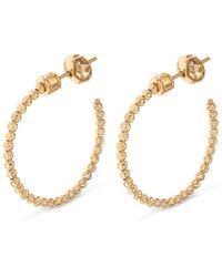 Officina Bernardi - 18kt Yellow Gold Moon Diamond Hoop Earrings - Lyst