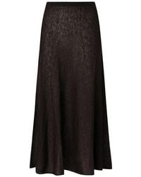 Pinko - Knitted A-Line Midi Skirt - Lyst
