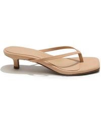 TKEES - Julia Square-Toe Leather Sandals - Lyst