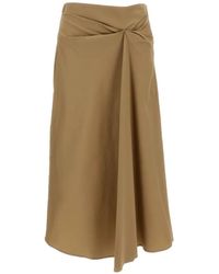 Max Mara - Mxmpaggi Knot-Detail Column Midi Skirt - Lyst