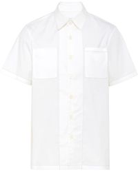 Prada - Triangle-logo Short-sleeve Shirt - Lyst