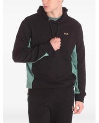 Fila - Logo-Print Panelled Hoodie - Lyst