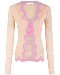 Rabanne - Lace Trim Top - Lyst