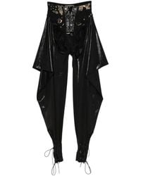 MITILIANE COUTURE - Panelled Lace-detail Drop-crotch Trousers - Lyst