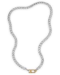 DIESEL - Curb-Chain D-Logo Necklace - Lyst