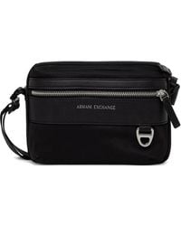 ARMANI EXCHANGE - Logo-Plaque Zip-Fastening Messenger Bag - Lyst