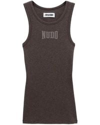 Magliano - Ribbed-Knit Logo-Print Tank Top - Lyst