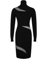 Genny - Vestido midi con aplique de cristales - Lyst