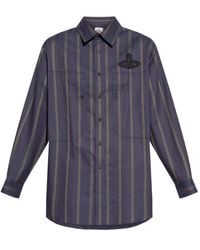 Vivienne Westwood - Orb-embellishment Stripe-pattern Shirt - Lyst