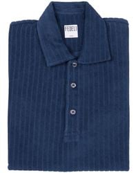 Fedeli - Ribbed Short-Sleeve Polo Shirt - Lyst