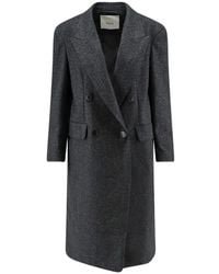 Hevò - Martina Franca Double-Breasted Peak-Lapels Coat - Lyst
