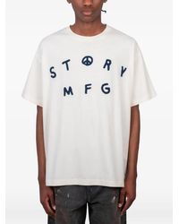 STORY mfg. - T-Shirt Met Gehaakte Patch - Lyst