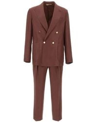 Briglia 1949 - Bolgheri Double-Breasted Wool Suit - Lyst