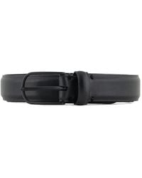 Emporio Armani - Buckle Leather Belt - Lyst