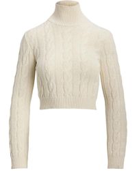 Ralph Lauren - Cable-Knit Turtleneck Sweater - Lyst