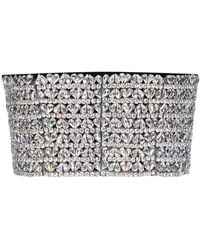 Area - Embroidered Crystal Heart Bandeau - Lyst