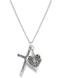 Emanuele Bicocchi - Notre-Heart Cross Necklace - Lyst