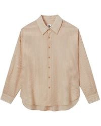 B+ AB - Striped-Pattern Long-Sleeve Shirt - Lyst