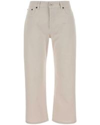 Miu Miu - Logo-Embroidered Cotton Trousers - Lyst