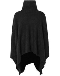 Rabens Saloner - Poncho Dede À Col Roulé - Lyst