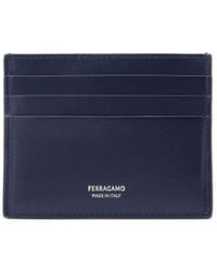 Ferragamo - Tarjetero con sello del logo - Lyst