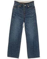 Sacai - Belted Layered-Waist Jeans - Lyst