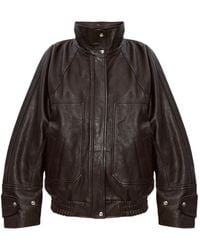 IRO - Stand-Collar Leather Jacket - Lyst