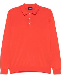 Drumohr - Buttoned Long-Sleeve Polo Shirt - Lyst