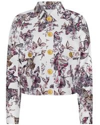 L'Agence - Nyx Butterfly-Print Cropped Jacket - Lyst