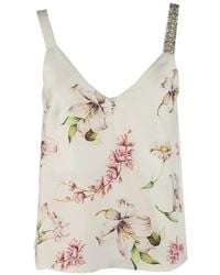 Co.Go - Haut En Soie À Fleurs - Lyst