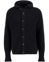 Barbour - Hooded Buttoned Cardigan - Lyst